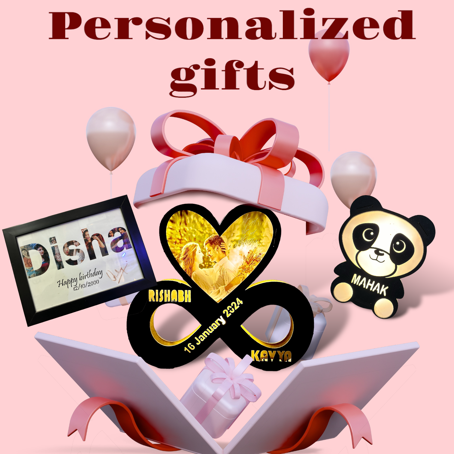 All Types of Personalized Gifts – Photo Frames, Lamps, Name Stands