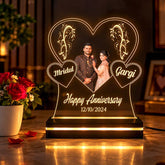 Personalized Wedding Gift LED Lamp | Couple Photo Light for Newlyweds