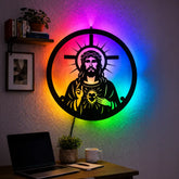 Jesus Christ LED Wall Decor Light – Lord Jesus, Yeshu Masih, Cross, Sacred Heart, Christian Wall Art for Home & Church