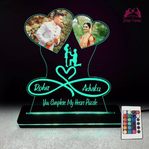 Personalized Anniversary & Wedding Gift | Acrylic LED Lamp for Couples - DFL14