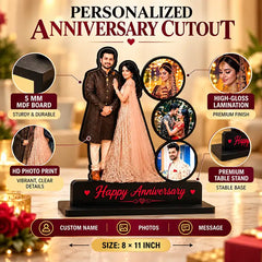 Personalized MDF Cutout Stand Gift for Anniversary
