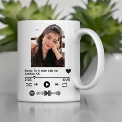 Personalized Spotify Photo Coffee Mug | Custom Song, Artist & Photo | Music Lover Gift India