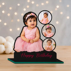 Baby Cutout Table Stand – Personalized Acrylic & MDF Photo Stand