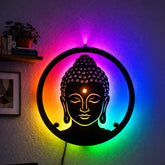 Buddha LED Wall Decor Light – Gautam Buddha, Siddharth, Tathagata, Dhamma, Zen Buddha Wall Art for Home & Bedroom