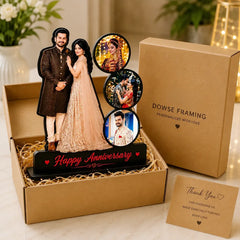 Personalized MDF Cutout Stand Gift for Anniversary