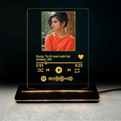 Personalized Spotify LED Lamp | Custom Song & Photo Night Light | Music Lover Birthday Gift India