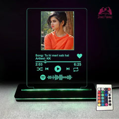 Personalized Spotify LED Lamp | Custom Song & Photo Night Light | Music Lover Birthday Gift India