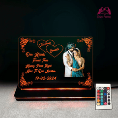 Personalized Couple Photo LED Lamp | Best Anniversary & Wedding Gift
