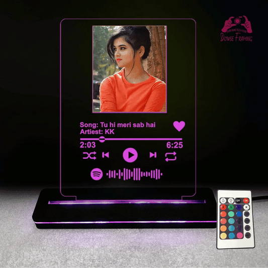 Personalized Spotify Gift Acrylic Led base Lamp single Light & Multi Color with Remote DFL15