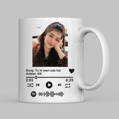 Personalized Spotify Photo Coffee Mug | Custom Song, Artist & Photo | Music Lover Gift India