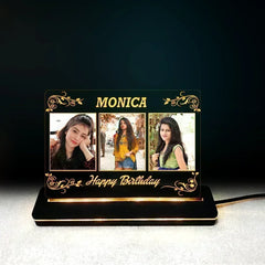 Personalized Birthday Acrylic LED Lamp | Multi-Color Remote Control Gift - DOWSE FRAMING