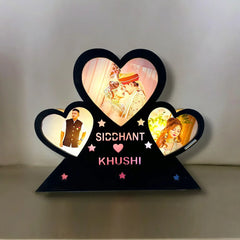 Personalized Heart Shape 3D LED Lamp | Romantic Photo Gift for Couples