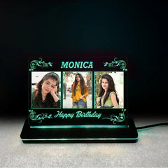 Personalized Birthday Acrylic LED Lamp | Multi-Color Remote Control Gift - DOWSE FRAMING