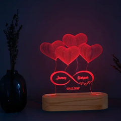Personalized 3D Acrylic LED Lamp | Multi-Color Remote Control Gift - DOWSE FRAMING