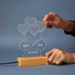 Personalized 3D Acrylic LED Lamp | Multi-Color Remote Control Gift - DOWSE FRAMING