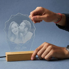Personalized Anniversary 3D LED Lamp | Romantic Multi-Color Gift for Couples