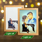 Personalized Dual View Magic LED Frame | Two Photos Light On/Off Gift