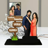Personalized Married Couple Wooden Cutout | Wedding Anniversary Table Stand
