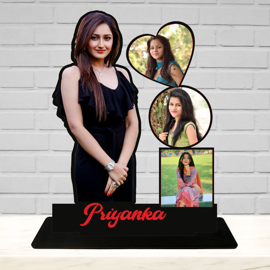 Customized Wooden Cutout Table Stand Photo Frame DF02 – Personalized Gift