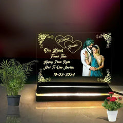 Personalized Couple Photo LED Lamp | Best Anniversary & Wedding Gift