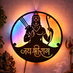 Ram Ji LED Wall Decor Light – Shri Ram, Sita Ram, Jai Shri Ram, Raghunandan, Ramchandra Wall Art for Home & Mandir