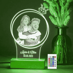Personalized Valentine's Day 3D LED Lamp | Romantic Love Gift with Photo