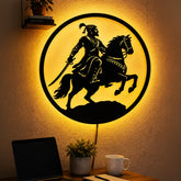 Chhatrapati Shivaji Maharaj LED Wall Decor Light – Shivaji, Maratha King, Jai Bhavani Jai Shivaji, Swarajya Wall Art for Home & Office