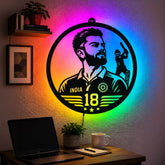 Virat Kohli LED Wall Decor Light – King Kohli, Run Machine, Chase Master, Cricket, Team India, RCB Wall Art for Home & Sports Room