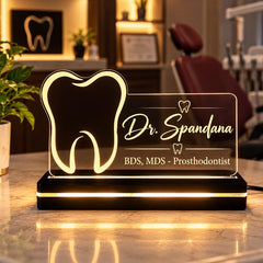 Personalized Dentist Gift LED Lamp | Dental Clinic Appreciation Gift