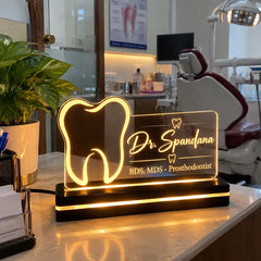 Personalized Dentist Gift LED Lamp | Dental Clinic Appreciation Gift