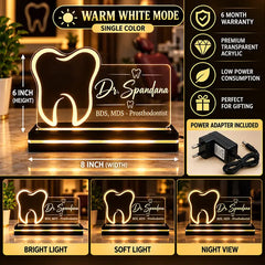 Personalized Dentist Gift LED Lamp | Dental Clinic Appreciation Gift