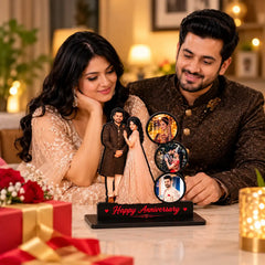 Personalized MDF Cutout Stand Gift for Anniversary
