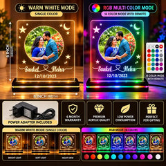 Personalized Acrylic LED Multi-Color Anniversaries Engagements, Weddings, , love, Gift with Remote Control DFL16