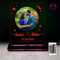 Personalized Acrylic LED Multi-Color Anniversaries Engagements, Weddings, , love, Gift with Remote Control DFL16