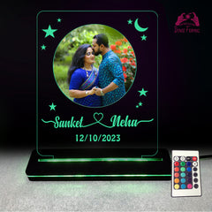 Personalized Acrylic LED Multi-Color Anniversaries Engagements, Weddings, , love, Gift with Remote Control DFL16
