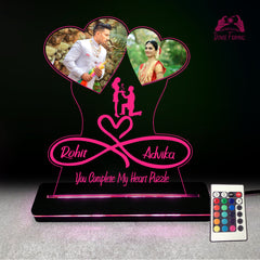 Personalized Anniversary & Wedding Gift | Acrylic LED Lamp for Couples - DFL14