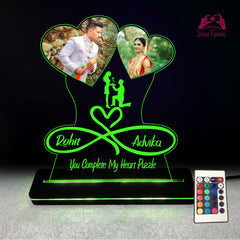 Personalized Anniversary & Wedding Gift | Acrylic LED Lamp for Couples - DFL14