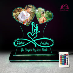Personalized Anniversary & Wedding Gift | Acrylic LED Lamp for Couples - DFL14