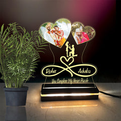 Personalized Anniversary & Wedding Gift | Acrylic LED Lamp for Couples - DFL14