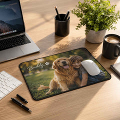 Personalized Mouse Pad – Custom Name & Photo Mouse Pad | Anti-Slip Desk Pad | Perfect Gifting Idea